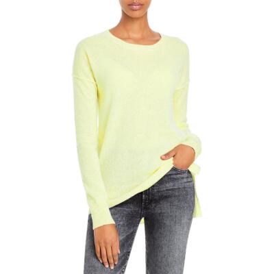 

Женская рубашка из кашемира Aqua Cashmere High Low, пуловер, свитер, топ BHFO 1877, Lemon