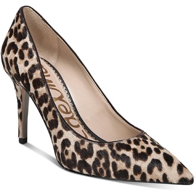

Sam Edelman Womens Margie Tan Туфли на каблуке из телячьей шерсти 9 Medium (B,M) BHFO 0006, Sand/leopard