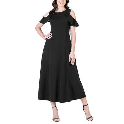 24seven Comfort Apparel Женское черное макси-повседневное платье макси плюс 3X BHFO 0423