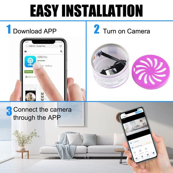 1080P FHD Mini Wireless Hidden Camera 2.4G WiFi IP Home Security Cam Recorder - Image 12