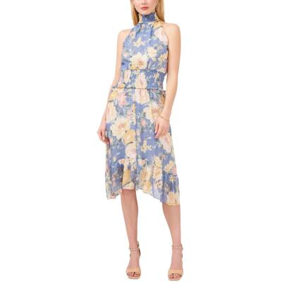 

Женское длинное летнее платье миди MSK с цветочным принтом BHFO 6963, Denim/yellow
