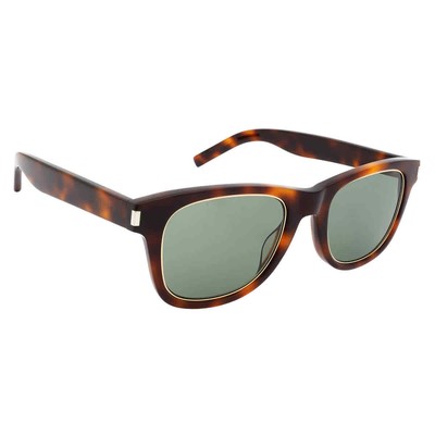 Pre-owned Saint Laurent Green Square Unisex Sunglasses Sl 51 Rim 003 50 Sl 51 Rim 003 50