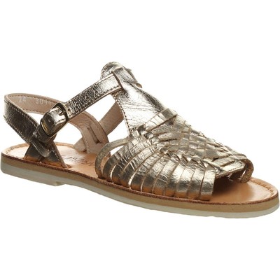 

Bearpaw Womens Gloria Gold Woven Huarache Sandals Shoes 9 Medium (B,M) BHFO 7863, Champagne
