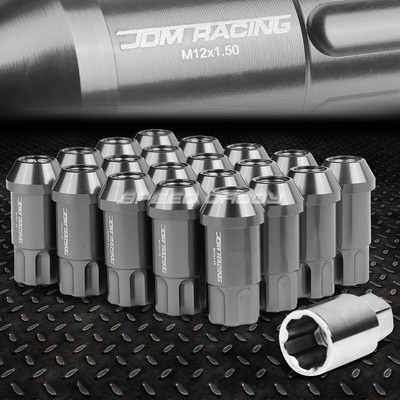 JDM АЛЮМИНИЙ С ОТКРЫТЫМ КОНЦОМ ИЗ ОРУЖЕЙНОГО МЕТАЛЛА, 20 ГАЕК / КОМПЛЕКТ + КЛЮЧ M12X1,5, ДИАМЕТР 25 ММ / ВЫСОТА 50 ММ