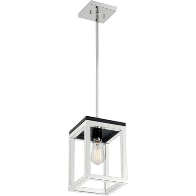 Nuvo Lighting 60/7093 Cakewalk Pendant Polished Nickel and Black Accents