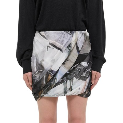 Женская черная плиссированная юбка Helmut Lang из овечьей кожи с поясом L BHFO 5252