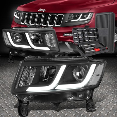 ДЛЯ 14-16 ФАР ПРОЕКТОРА GRAND CHEROKEE LED DRL + НАБОР ИНСТРУМЕНТОВ ЧЕРНЫЙ/ПРОЗРАЧНЫЙ