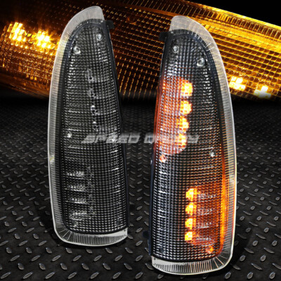 ДЛЯ 00-07 FORD SUPERDUTY ЧЕРНЫЙ ЯНТАРНЫЙ СВЕТОДИОДНЫЙ ИНДИКАТОР ХОДА БУКСИРОВОЧНОГО/БОКОВОГО ЗЕРКАЛА ЗАДНЕГО ВИДА + СИГНАЛЬНАЯ ЛАМПА