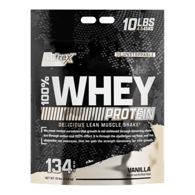 Nutrex 100% WHEY Bulk Size Protein Powder Whey Isolate Blend 128 Servings 10 LB