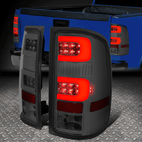 [СВЕТОДИОДНАЯ ПЛАНКА С-ОБРАЗНОЙ ФОРМЫ]ДЛЯ 07-14 SIERRA 1500 2500HD 3500HD ЗАДНИЙ ФОНАРЬ СТОП-СИГНАЛ КОПЧЕНЫЙ