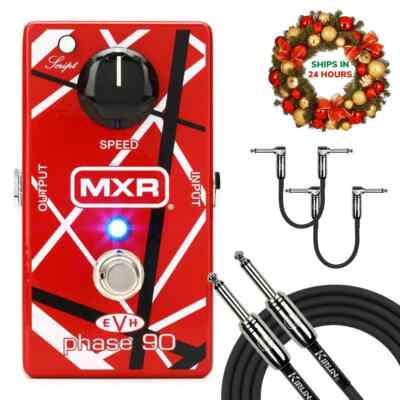 MXR EVH90 Phase 90 Eddie Van Halen Red Phaser Guitar Effects Pedal W/Cables