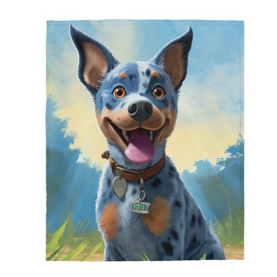  Ai Generated Bluey For Real Life Velveteen Plush Blanket