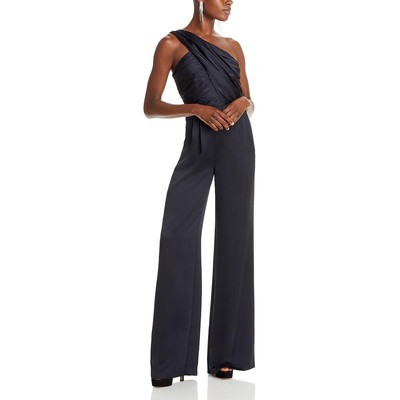 Женский черный асимметричный комбинезон Ramy Brook с широкими штанинами и вырезами 10 BHFO 8746