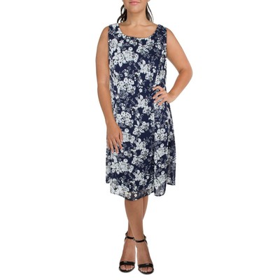 

Женское темно-синее шифоновое платье прямого кроя Connected Apparel, 24 Вт, BHFO 2912, Navy