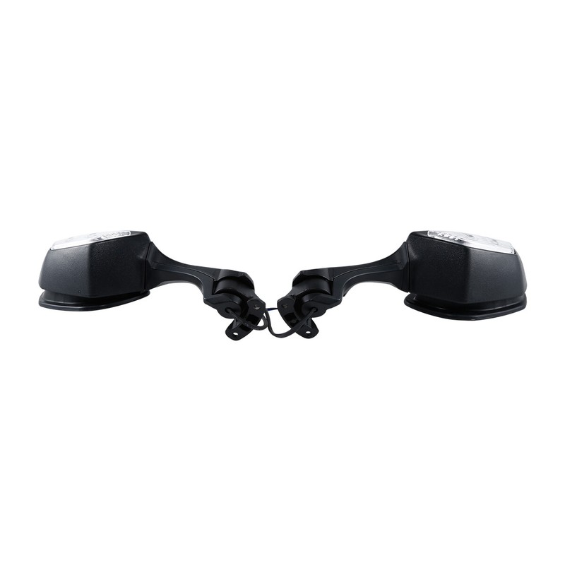 Black Rear View Mirrors Turn Signals Fit For Kawasaki Ninja ZX10R