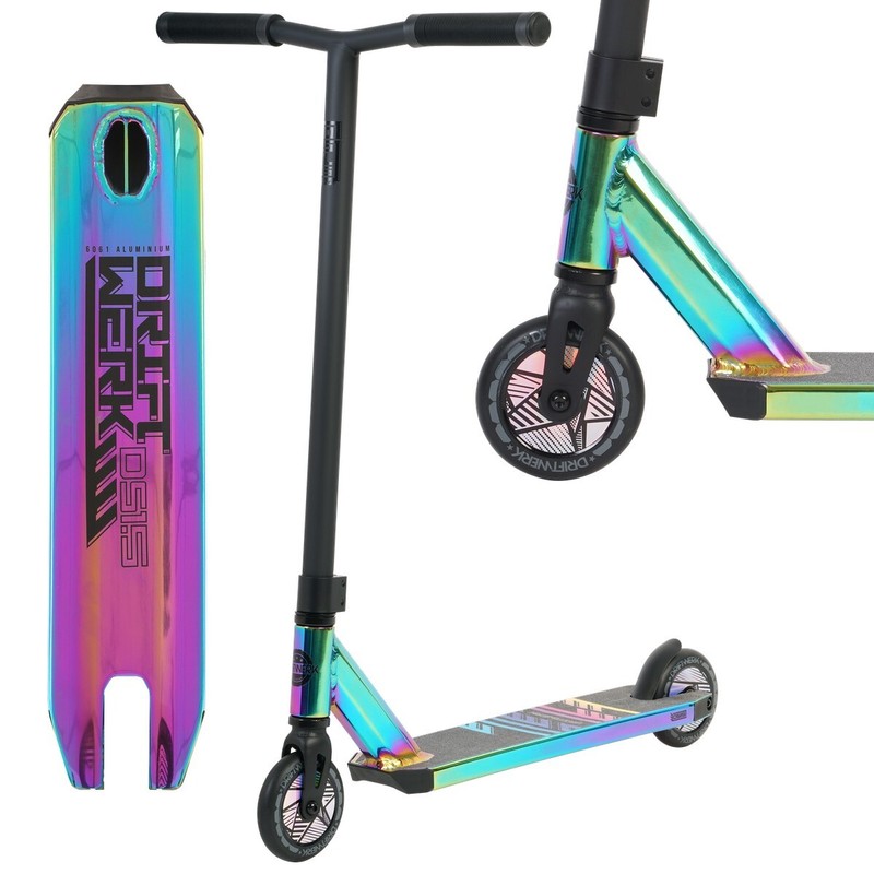 Driftwerk Stunt Scooter Tretroller Kinderroller Ds1.5 Neochrome Rainbow Regenb