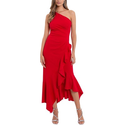 

Женское красное вечернее платье Xscape Hi-Low с рюшами Petites  BHFO 7723, Красный