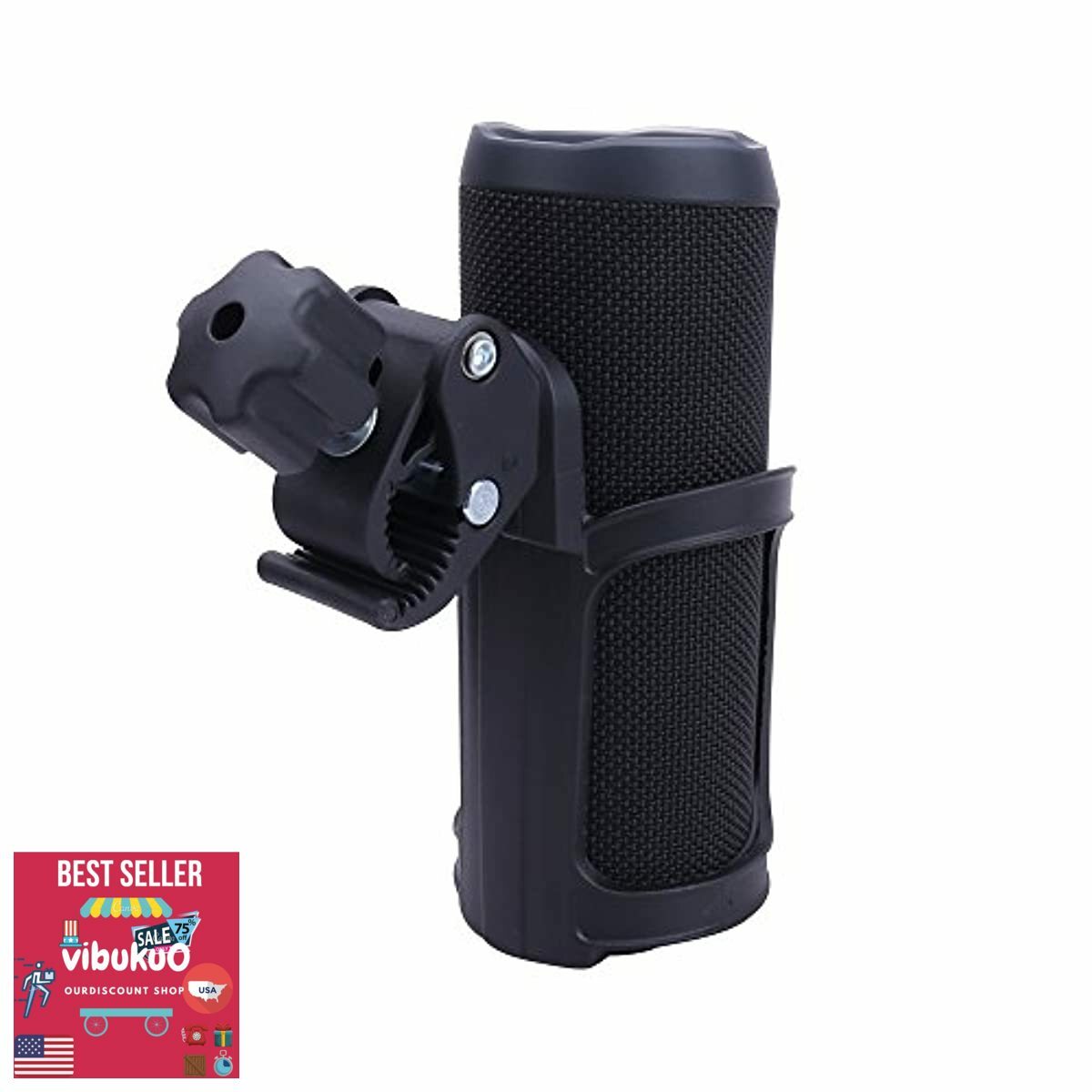 Bike Mount Holder with Clamp for JBL Flip5/Flip 4/3 Bluetooth Speaker by Aenllos