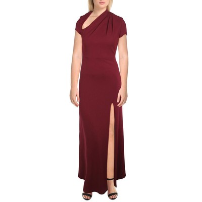 

Женское пурпурное вечернее платье макси с разрезом спереди Betsy - Adam  BHFO 0567, Bordeaux