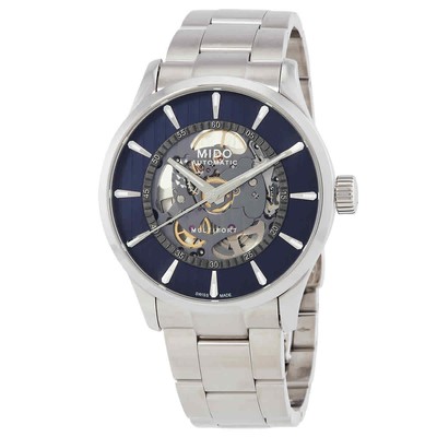 Mido Multifort Skeleton Vertigo Automatic Blue Dial Watch M038.436.11.041.00