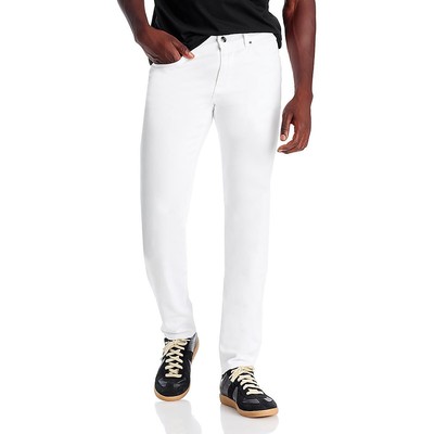 Зауженные джинсы Boss Mens Delaware белого цвета средней посадки с 5 карманами 32/32 BHFO 1280