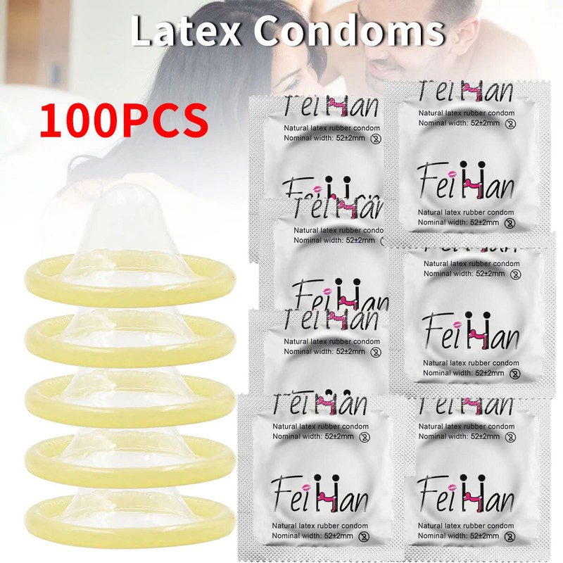 100pcs Kondome Tight 52mm Small Size Ultra Thin Latex Kondom MÃ¤Nner Produkte+