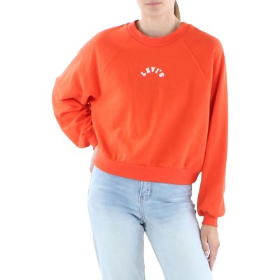 

Женский оранжевый вязаный свитшот с логотипом Levis  BHFO 6704, Crew