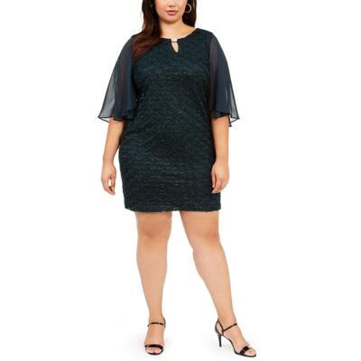 Connected Apparel Womens Sequin Party Cocktail And Party Dress Plus BHFO 7812