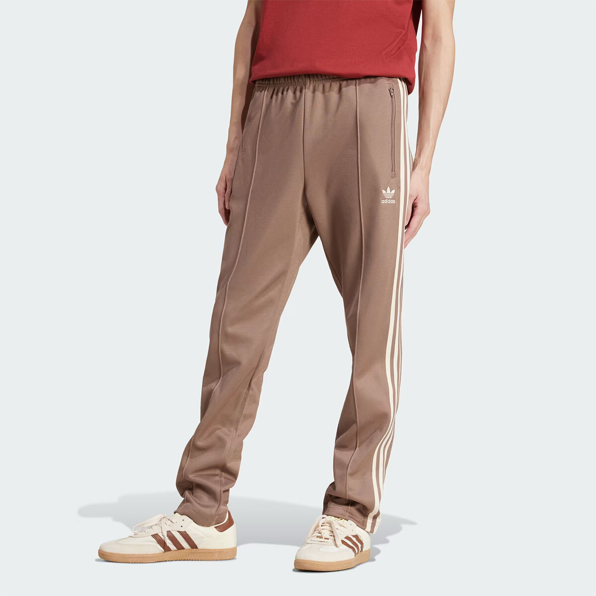 New Adidas Originals ADICOLOR BECKENBAUER TRACK PANTS JP2525 BROWN