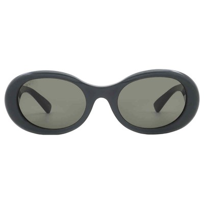 Pre-owned Gucci Grey Oval Ladies Sunglasses Gg1587s 001 52 Gg1587s 001 52 In Gray