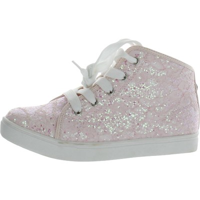 

Розовые высокие кроссовки Nina Girls Penelope 12 Medium (B,M) Little Kid BHFO 6656, Pink glitter, Penelope