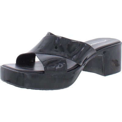 

Женские черные сандалии на платформе James Campbell Shoes 9 Medium (B,M) BHFO 9684, Black shiny