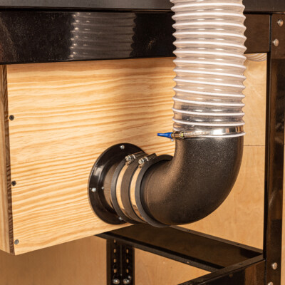 POWERTEC 4-Inch Inlet Flange Dust Collection Fitting (70126)