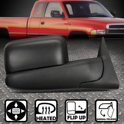 Для 02-09 Dodge Ram Правая боковая регулировка с электроприводом + Обогрев + Откидное буксировочное зеркало