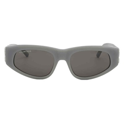 Pre-owned Balenciaga Grey Cat Eye Ladies Sunglasses Bb0095s 015 53 Bb0095s 015 53 In Gray
