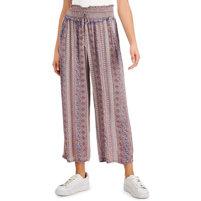 

Kingston Grey Женские синие укороченные широкие брюки с принтом Junior  BHFO 1108, Lavender boho, RCAJ0599KY
