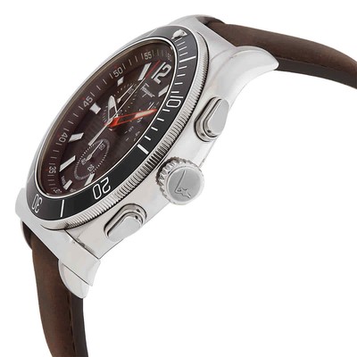 Pre-owned Ferragamo 1898 Sport Chronograph Quartz Brown Dial Men's Watch Sfyl01422