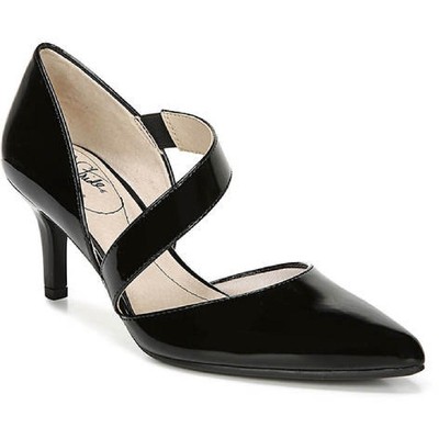 LifeStride Womens Suki Black Patent D'Orsay Heels Shoes 8 Wide (C,D,W) BHFO 1191