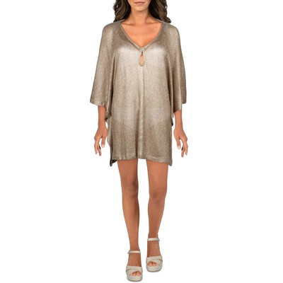 Женское платье-туника BCB Generation Aria Gold Metallic Swim Cover-Up M/L BHFO 1109