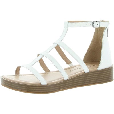 

Женские белые гладиаторы Lucky Brand Ellian 8,5 Medium (B,M) BHFO 6611, White/montecito leather