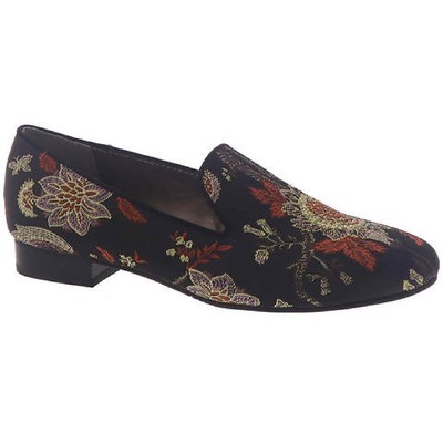Array Womens Aubrey Black Velvet Slip On Loafers Shoes 6 Wide (C,D,W) BHFO 1201