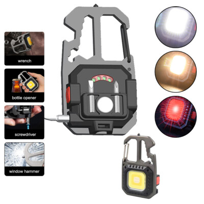 500 Lumens Mini COB Flashlights Bright Rechargeable Keychain Small Flashlight