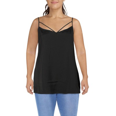 Шикарная женская черная майка на бретельках с V-образным вырезом и бретельками на бретелях плюс 18 BHFO 9908