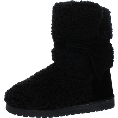 

Muk Luks Женские ботинки Clementine Black Winter - Snow Boots 7 Medium (B,M) BHFO 3218, Черный, Clementine