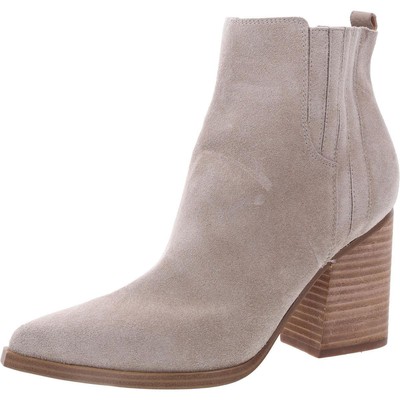 Marc Fisher Womens Beige Suede Ankle Boots Shoes 9 Medium (B,M) BHFO 6661
