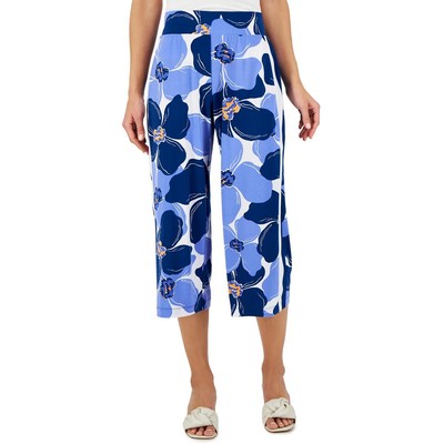 

Женские синие укороченные брюки с широкой талией JM Collection  BHFO 6337, Pers jewel combo, 100141989MS