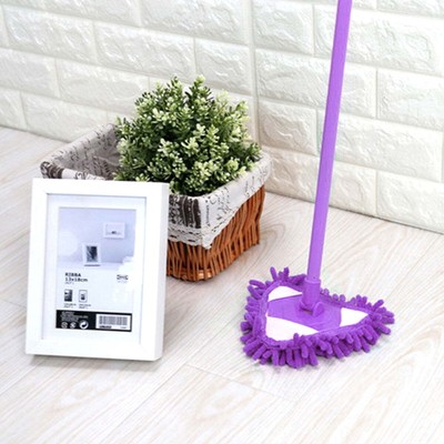 180 Degree Flip Dust Cleaning Mop Wet or Dry Floor Cleaner Purple 19X16CM Home