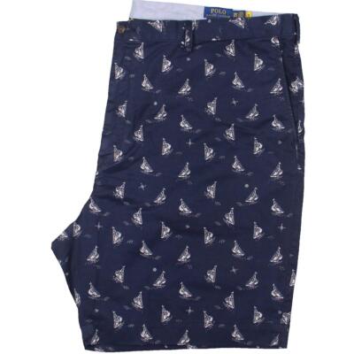 Мужские повседневные шорты Polo Ralph Lauren с темно-синим принтом Big & Tall 48B BHFO 6567
