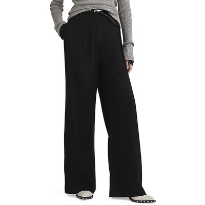 Rag & Bone Womens Benett Black Work Pant Wide Leg Dress Pants 2 BHFO 1590