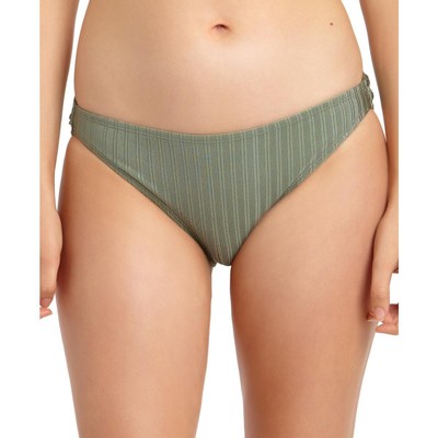 

Женские зеленые хипстерские плавки в рубчик California Waves  BHFO 4655, Sage